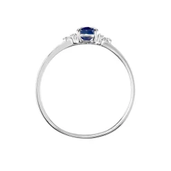 Bague Or Blanc Marie Saphir Diamants
