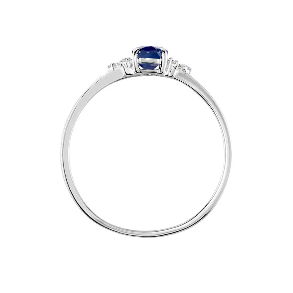 Bague Or Blanc Marie Saphir Diamants