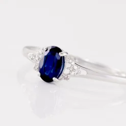 Bague Or Blanc Marie Saphir Diamants