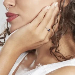 Bague Or Blanc Marie Saphir Diamants