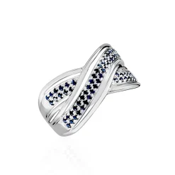 Bague Or Blanc Mauraine Saphirs
