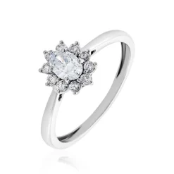 Bague Or Blanc Mysie Diamants Synthétiques