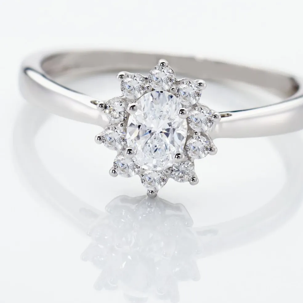 Bague Or Blanc Mysie Diamants Synthétiques