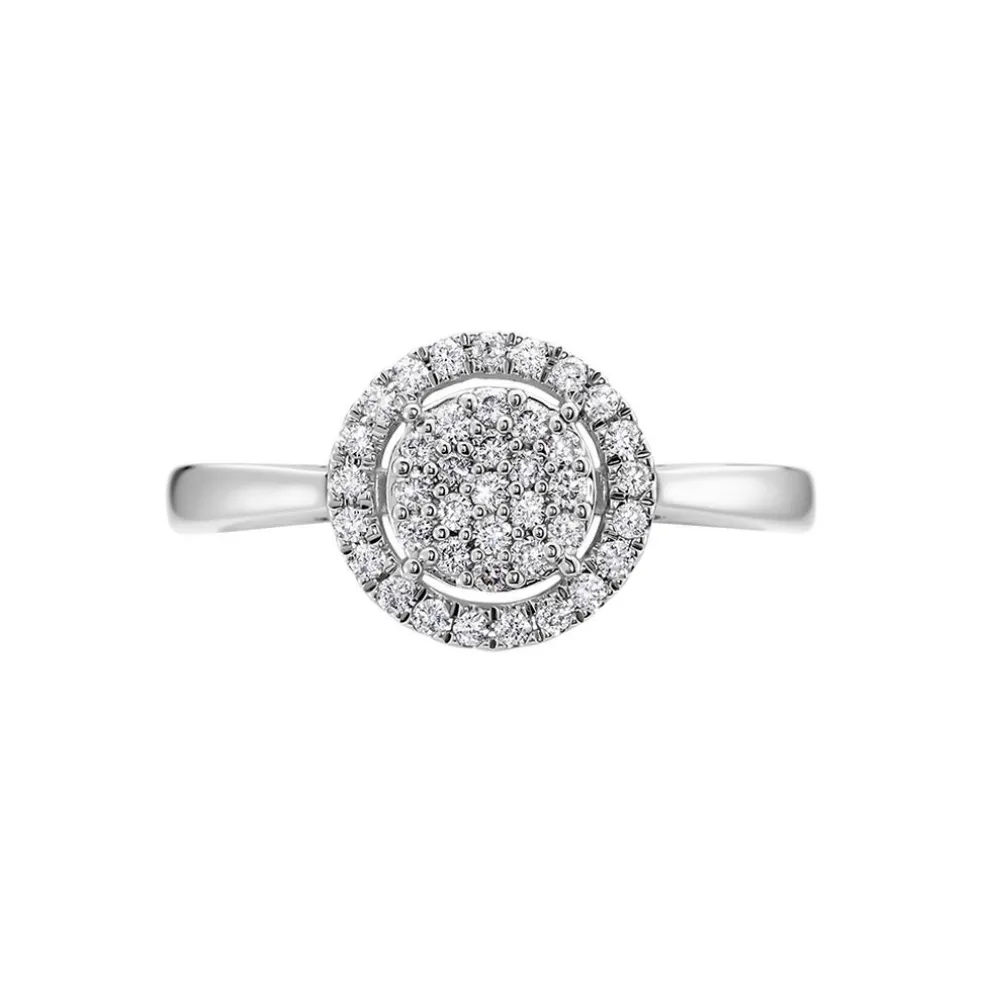 Bague Or Blanc Nawra Diamants Synthétiques