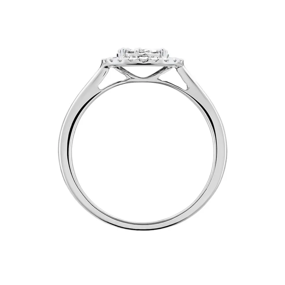 Bague Or Blanc Nawra Diamants Synthétiques