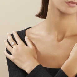 Bague Or Blanc Nawra Diamants Synthétiques