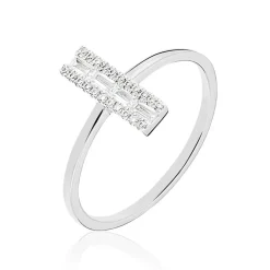 Bague Or Blanc Oxyde De Zirconium