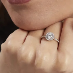 Bague Or Blanc Pelagius Oxyde De Zirconium