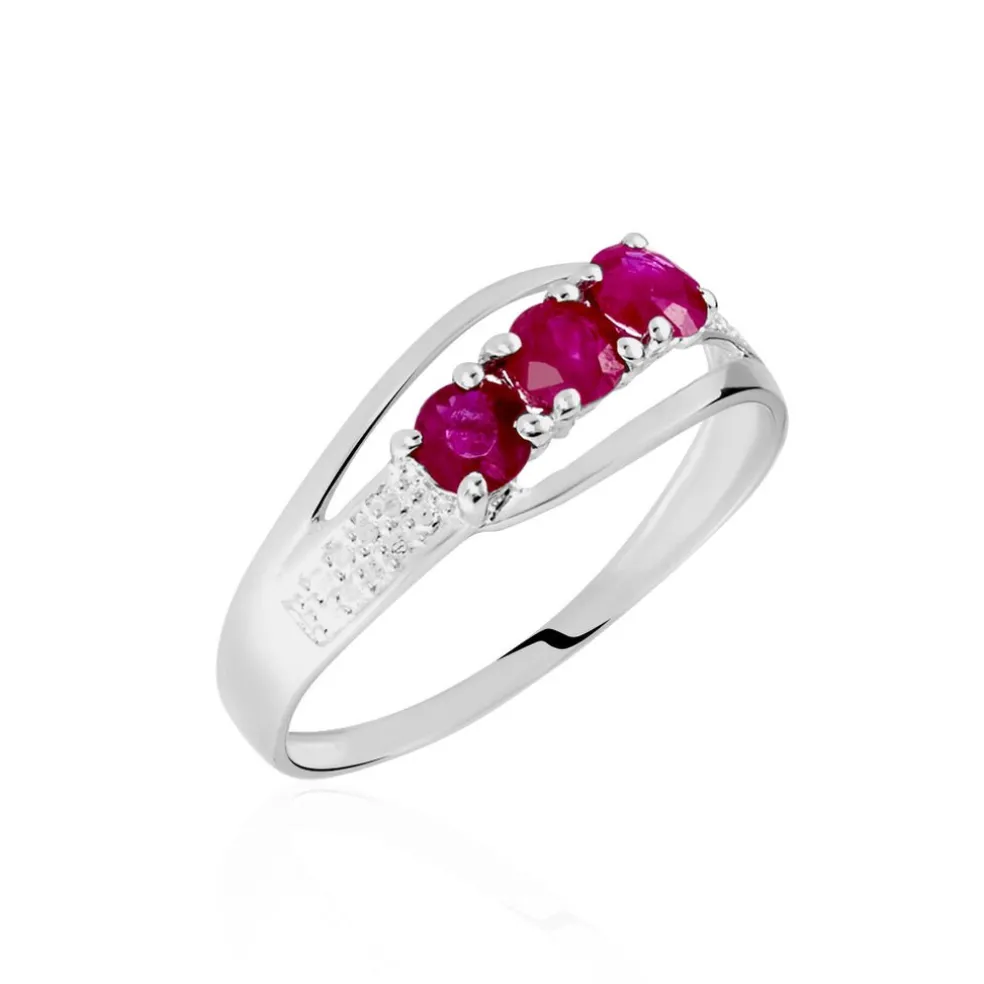 Bague Or Blanc Rubis