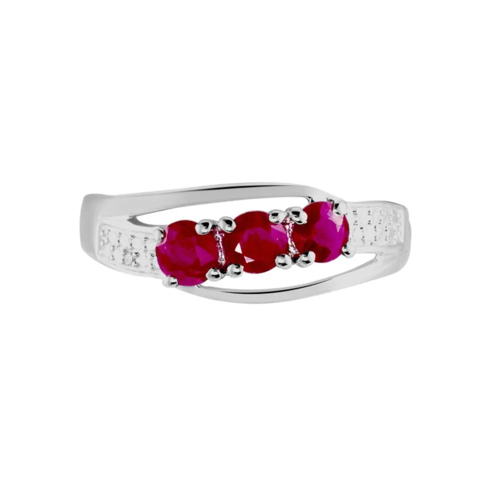 Bague Or Blanc Rubis