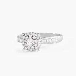 Bague Or Blanc  Shirlene Diamant Synthetique