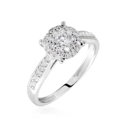 Bague Or Blanc  Shirlene Diamant Synthetique