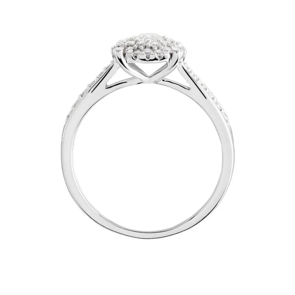 Bague Or Blanc Shirlene Diamant Synthetique