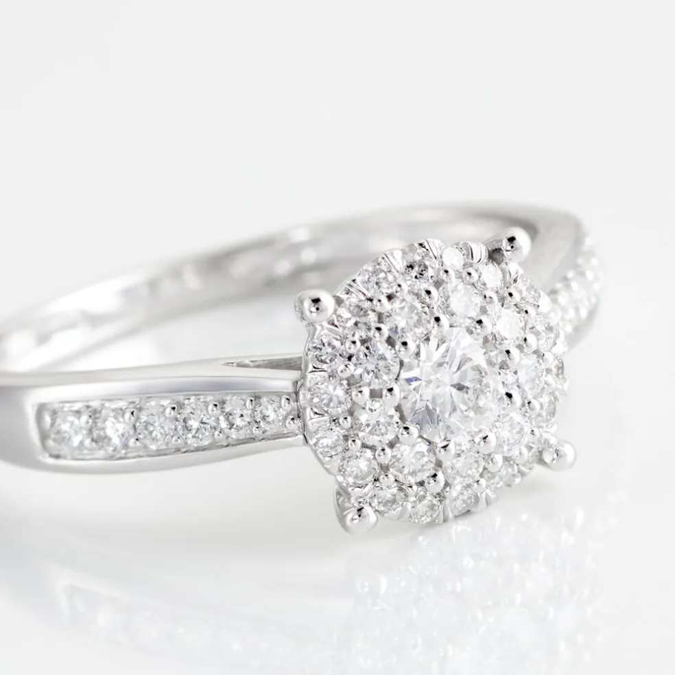 Bague Or Blanc Shirlene Diamant Synthetique