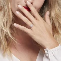 Bague Or Blanc Shirlene Diamant Synthetique