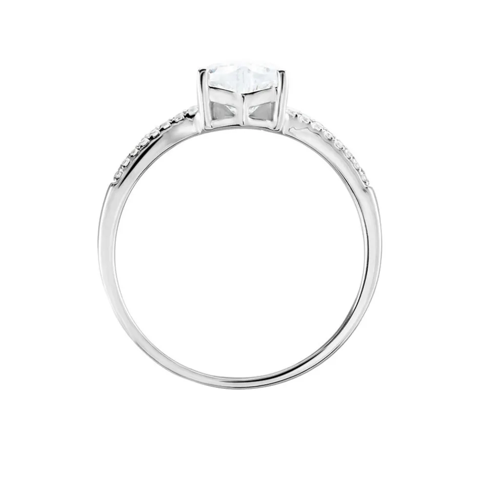 Bague Or Blanc Zandra Oxyde De Zirconium