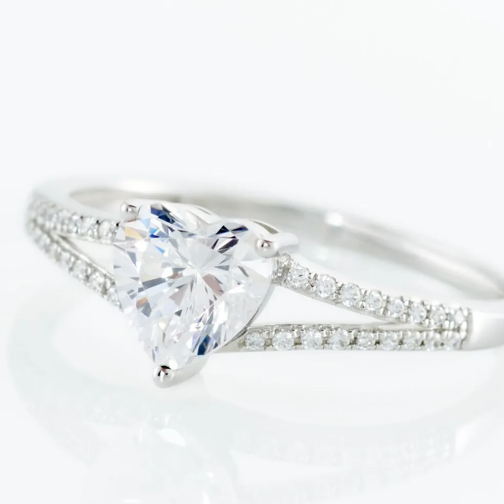 Bague Or Blanc Zandra Oxyde De Zirconium