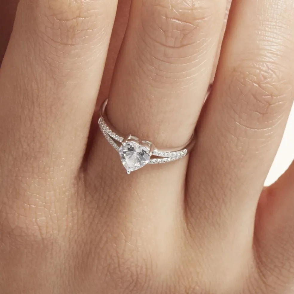 Bague Or Blanc Zandra Oxyde De Zirconium