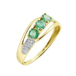 Bague Or Jaune Abelard Emeraudes Diamants