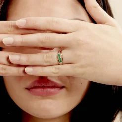 Bague Or Jaune Abelard Emeraudes Diamants