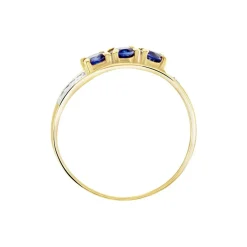 Bague Or Jaune Abelard Saphirs Diamants