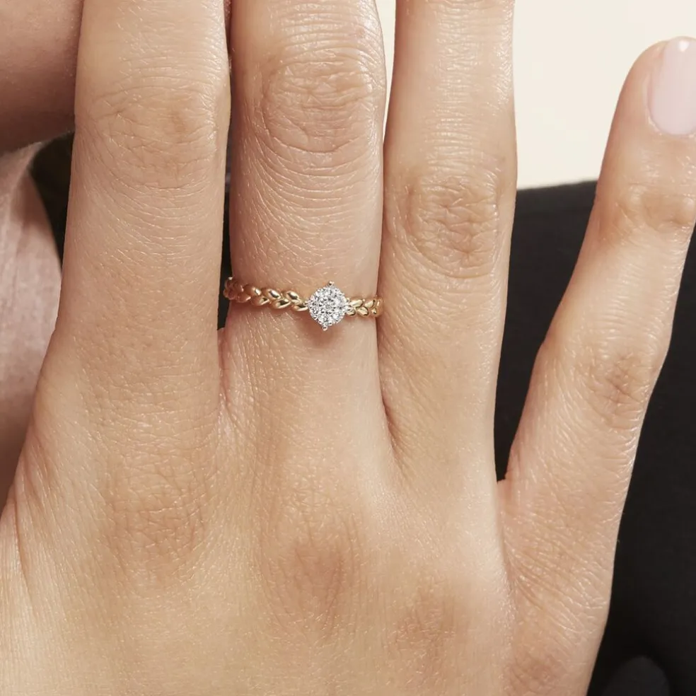 Bague Or Jaune Adlai Diamants