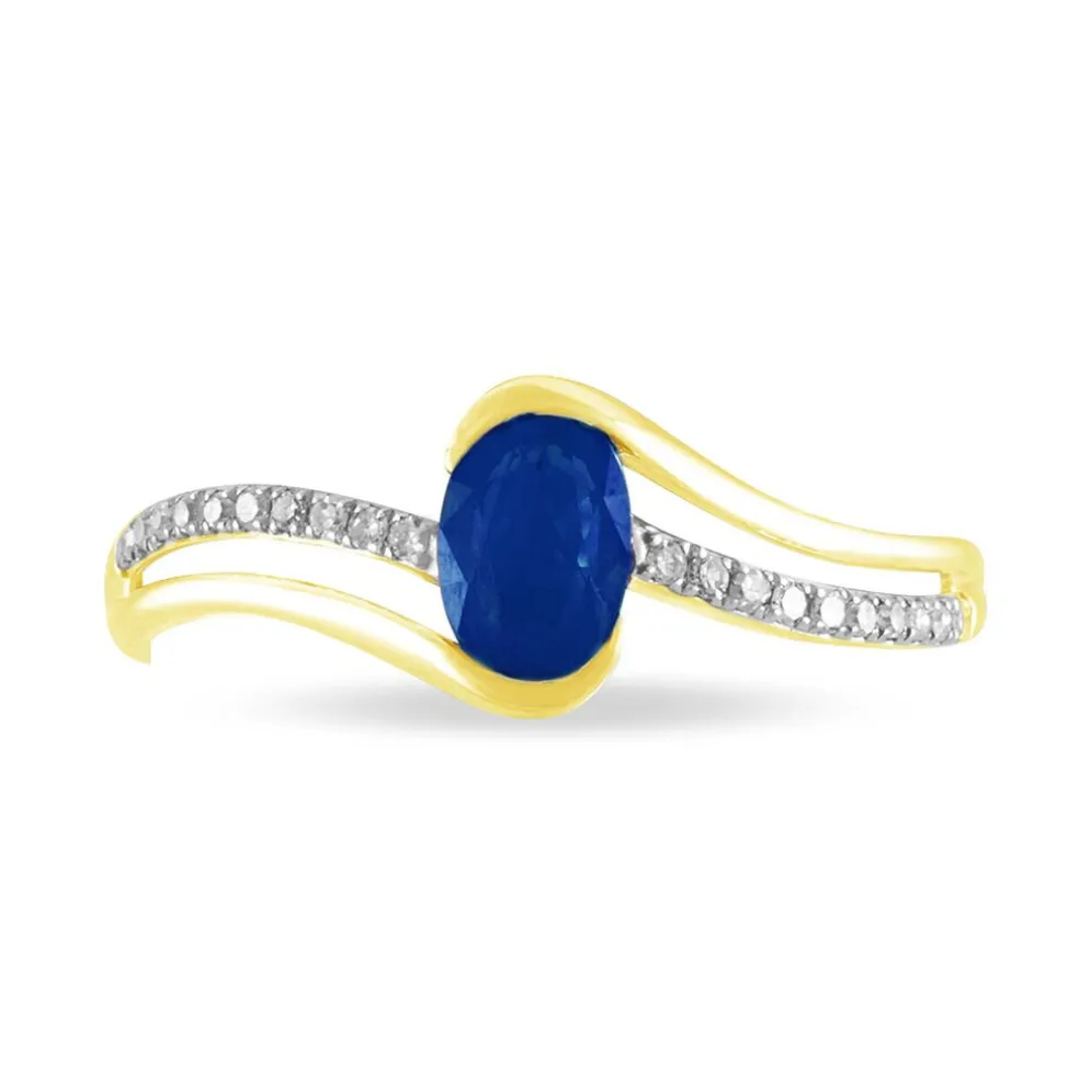 Bague Or Jaune Anja Saphir