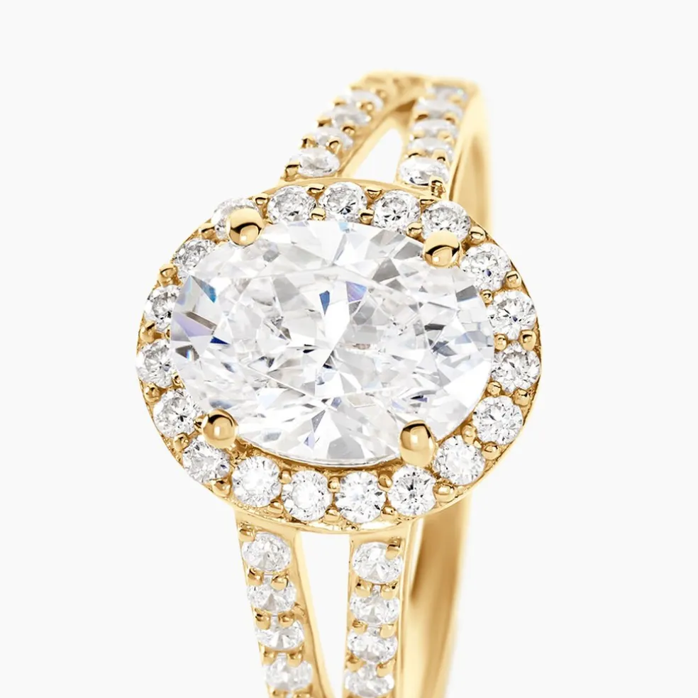 Bague Or Jaune Arjun Oxydes De Zirconium