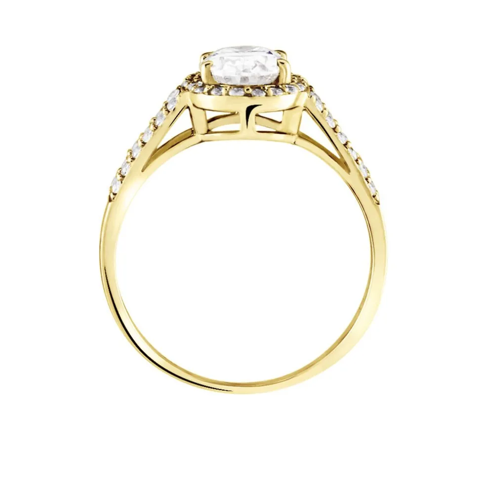 Bague Or Jaune Arjun Oxydes De Zirconium