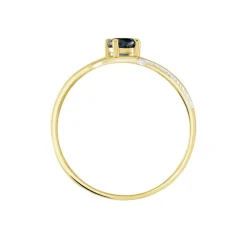Bague Or Jaune Canut Saphir