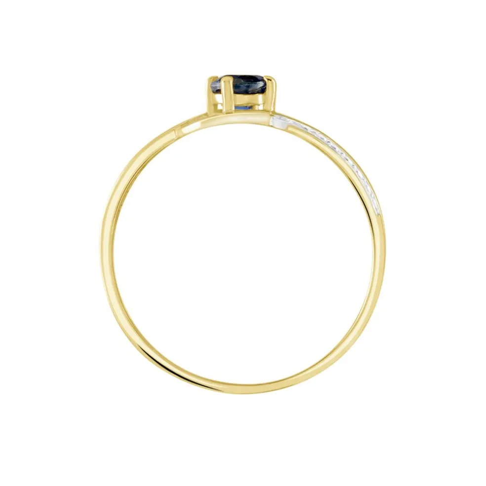 Bague Or Jaune Canut Saphir