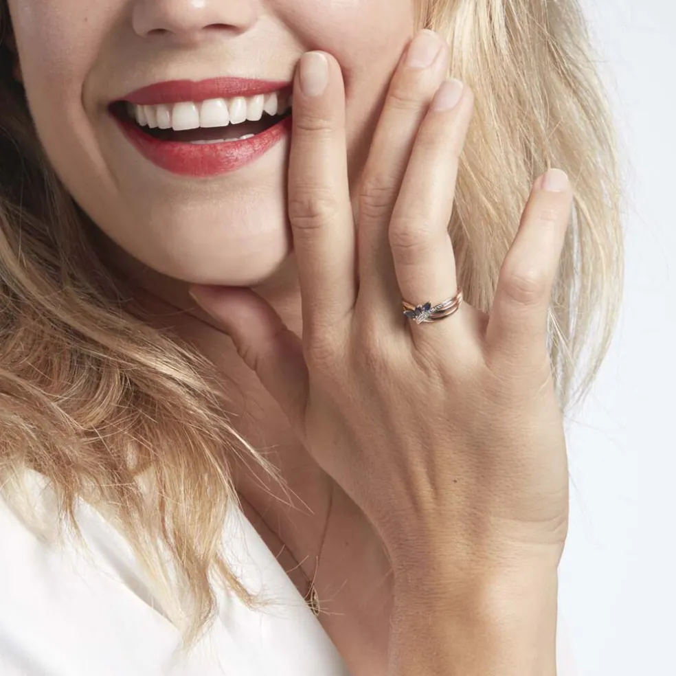 Bague Or Jaune Canut Saphir