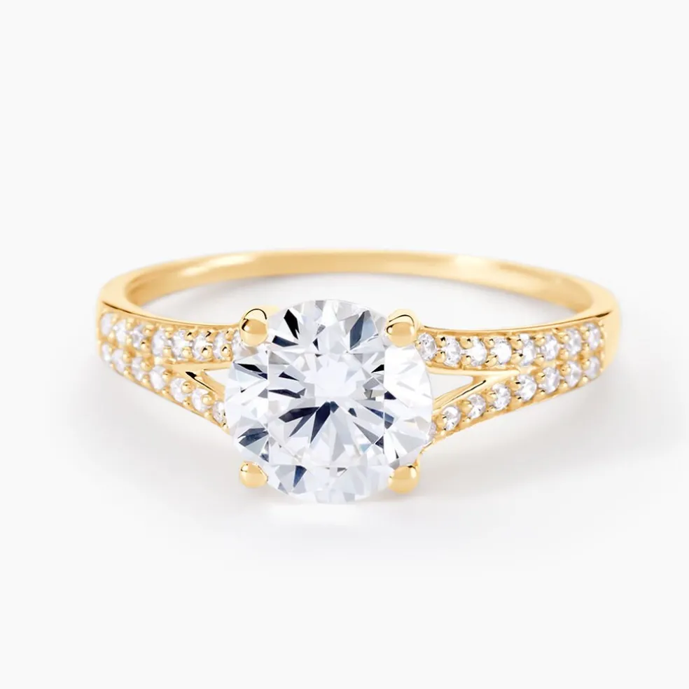 Bague Or Jaune Carolina Oxyde De Zirconium