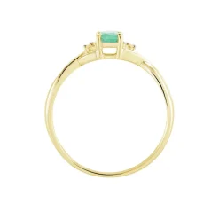 Bague Or Jaune Cassie Emeraude Diamants