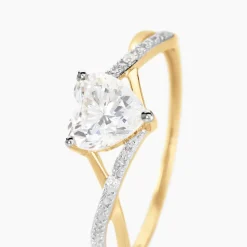 Bague Or Jaune Clothilde Oxyde De Zirconium