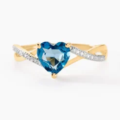 Bague Or Jaune Clothilde Topaze Oxydes De Zirconium