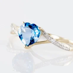 Bague Or Jaune Clothilde Topaze Oxydes De Zirconium