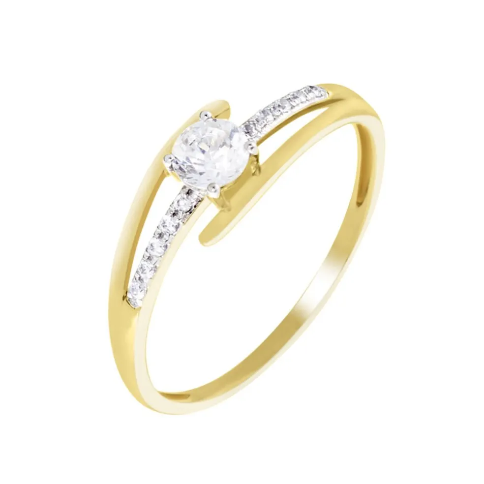 Bague Or Jaune Daegan Oxydes De Zirconium