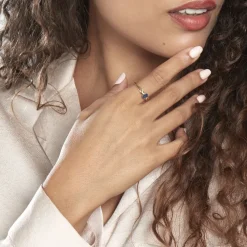 Bague Or Jaune Ebrard Saphir Diamants