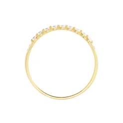 Bague Or Jaune Eclat D'etoile Oxyde De Zirconium
