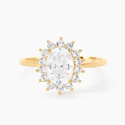 Bague Or Jaune Emilius  Oxyde De Zirconium