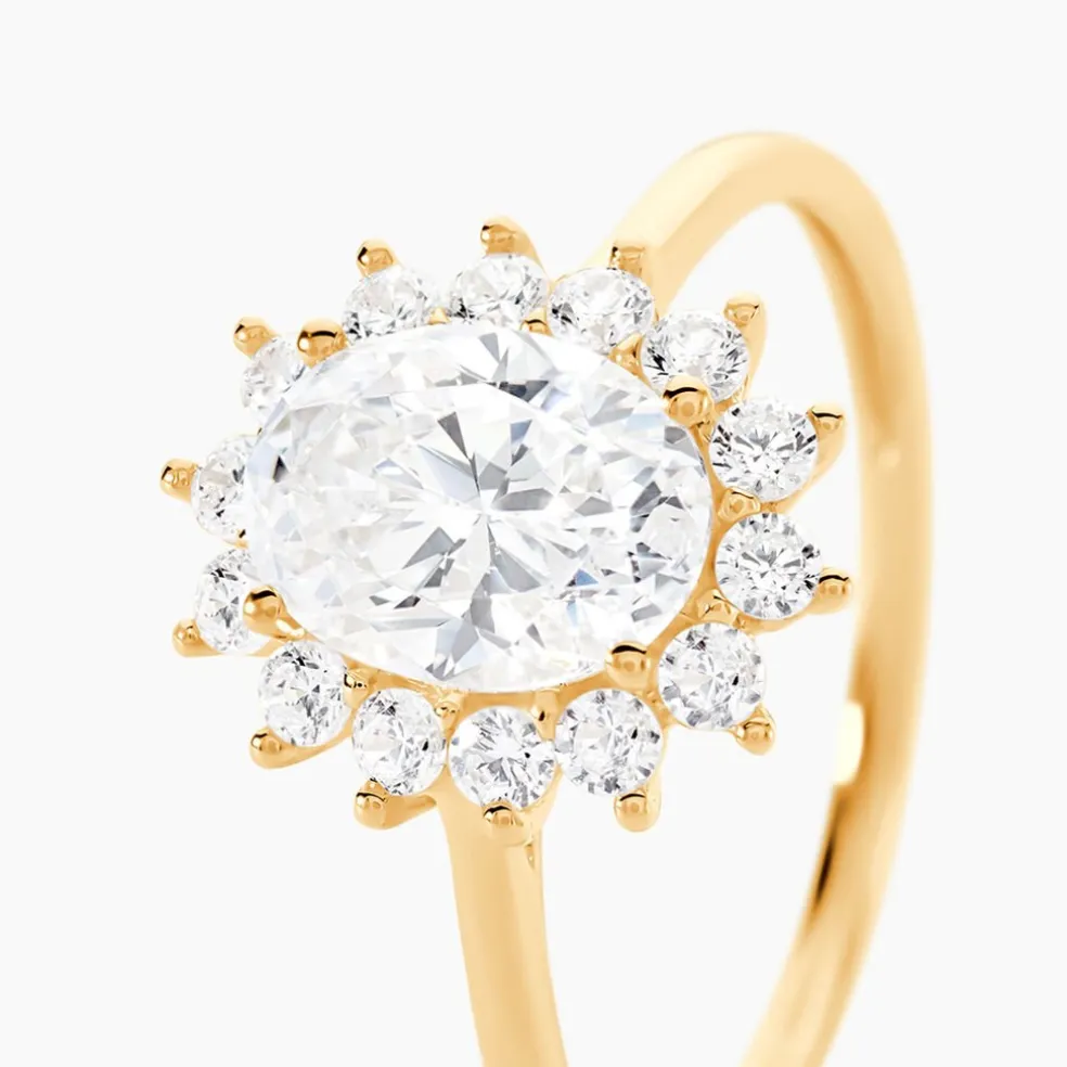 Bague Or Jaune Emilius Oxyde De Zirconium