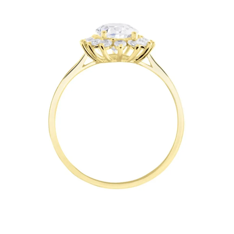 Bague Or Jaune Emilius Oxyde De Zirconium