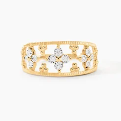 Bague Or Jaune Eternal Spring 3 Fleurs Diamants