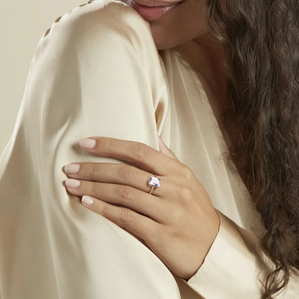 Bague Or Jaune Faraj Amethyste