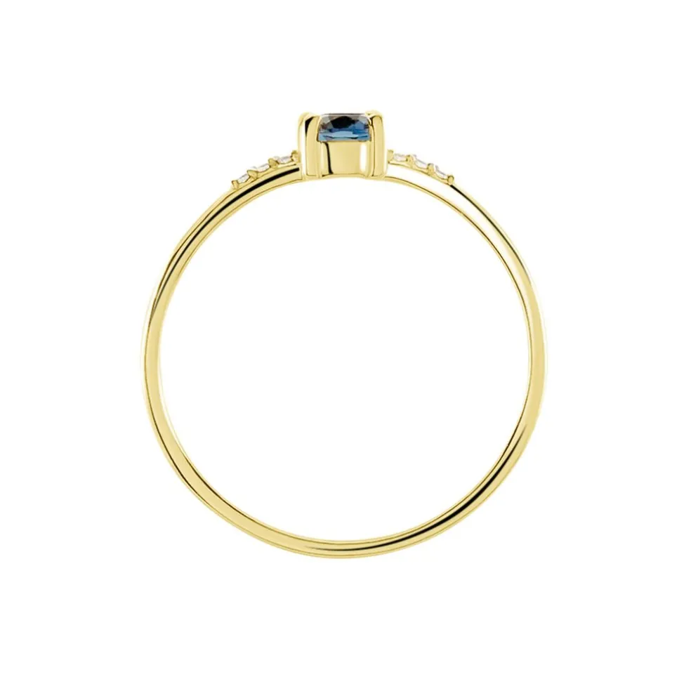 Bague Or Jaune Jehane Topaze Oxydes De Zirconium