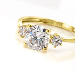 Bague Or Jaune Kesari Oxyde De Zirconium