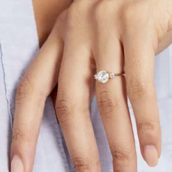 Bague Or Jaune Kesari Oxyde De Zirconium