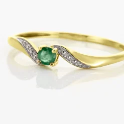 Bague Or Jaune Levenez Emeraude