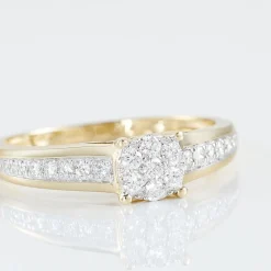 Bague Or Jaune Multi Pierres Diamants